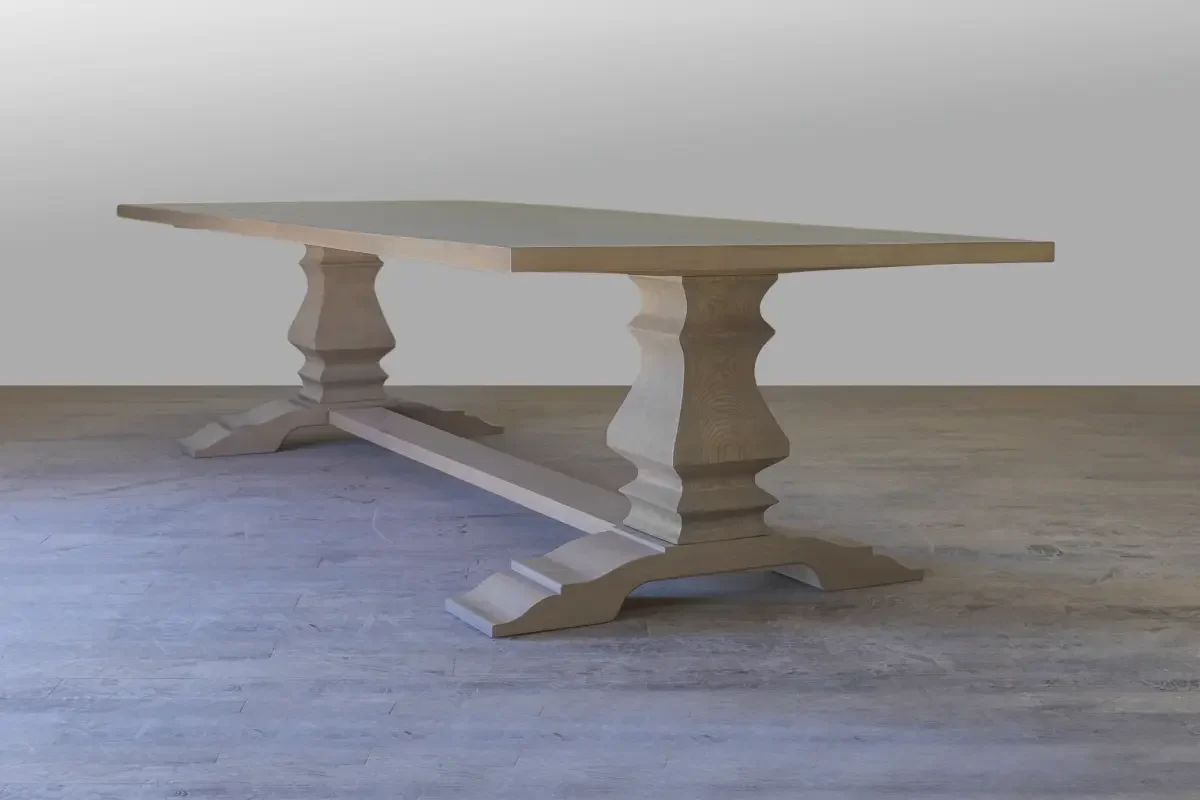 handcrafted white oak dining table Edmond Oklahoma city