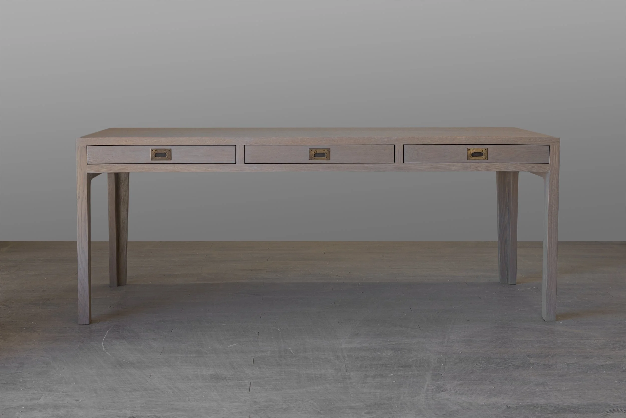 Custom White Oak Desk with Drawers