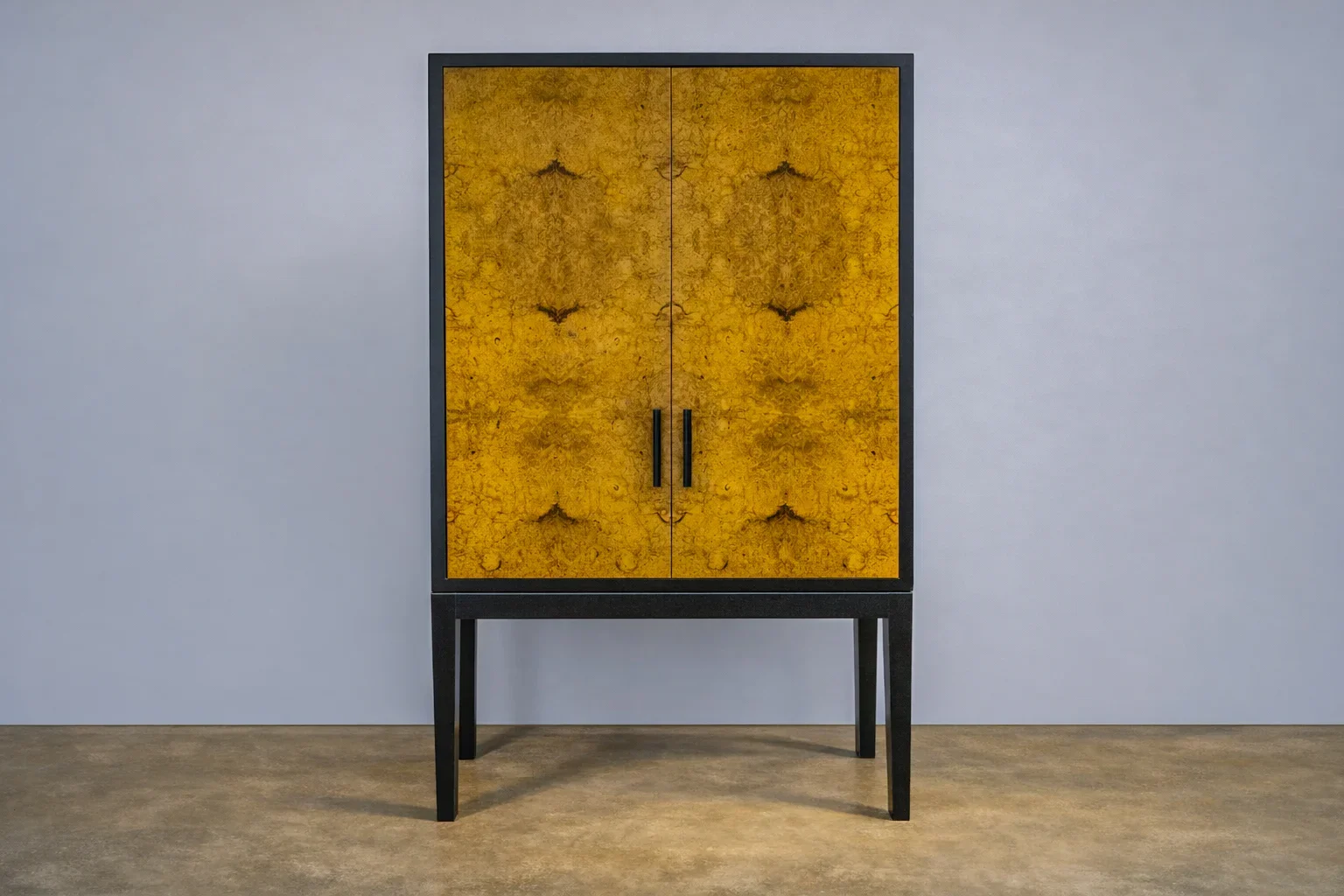 Burl Faced TV Cabinet