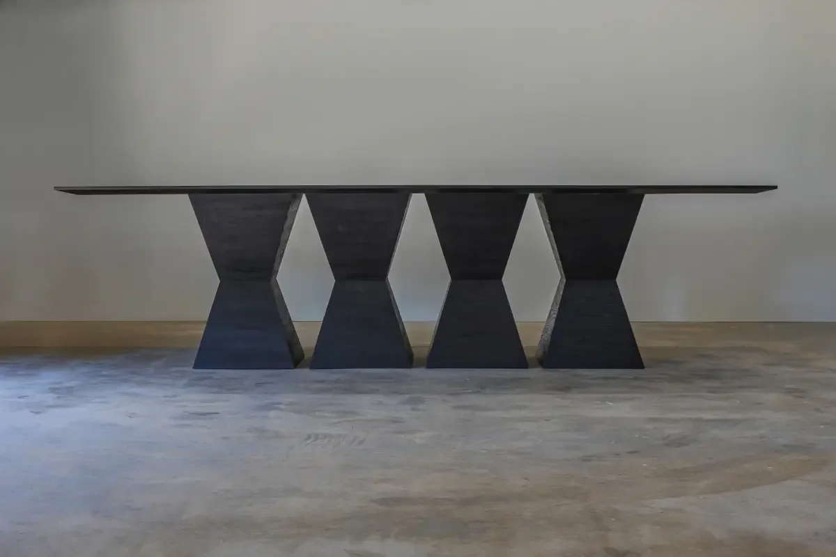Oklahoma city custom geometric bespoke dining table