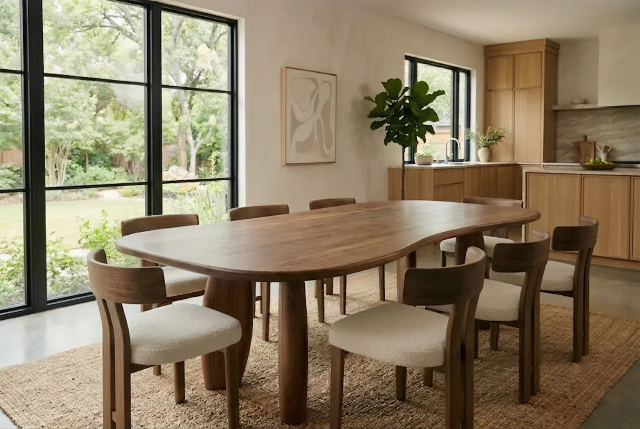Oklahoma city custom walnut bespoke dining table