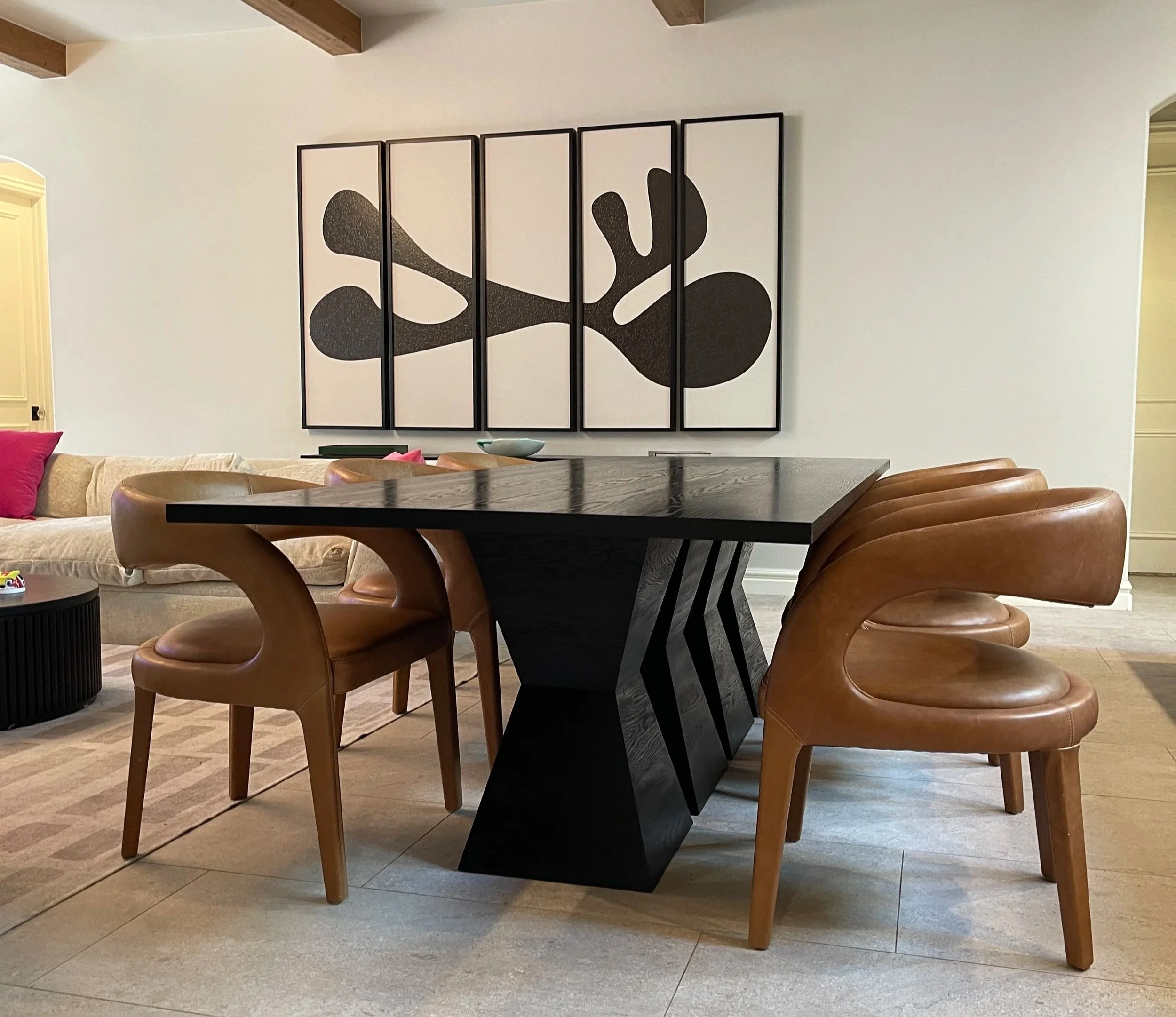 Bradford Oklahoma city custom geometric bespoke dining table