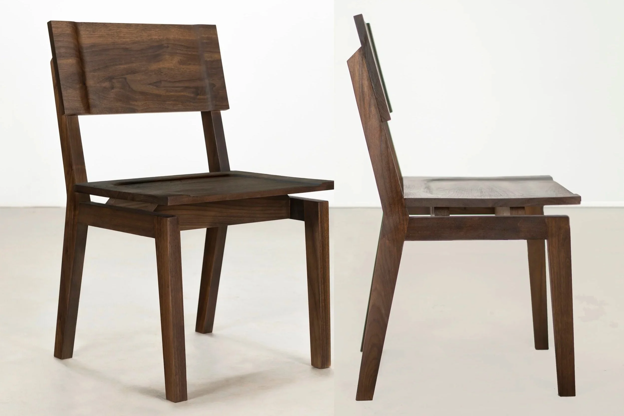 handcrafted Walnut dining chairs Edmond Oklahoma city