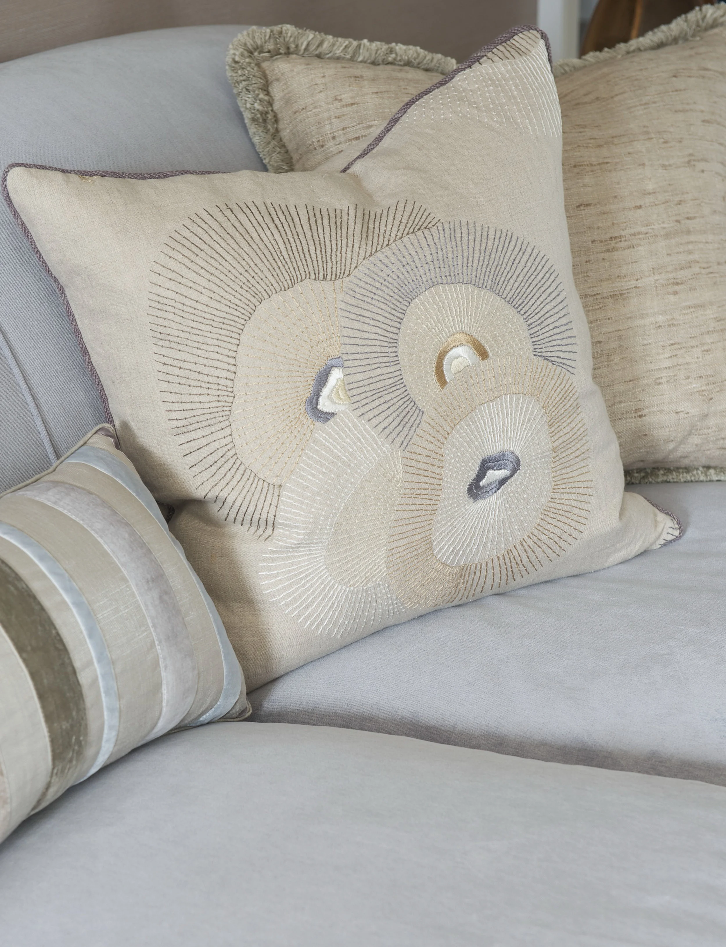 Pillows in choice fabrics
