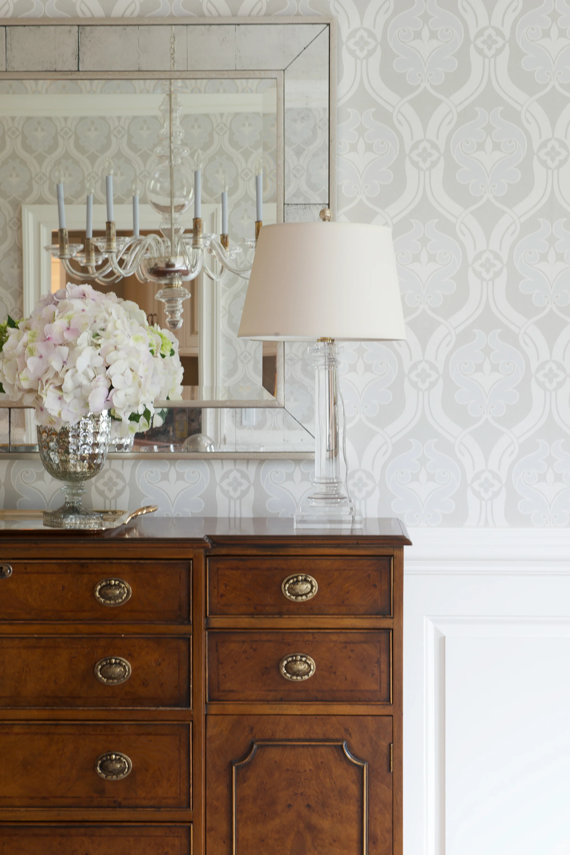 Dining room buffet with accents