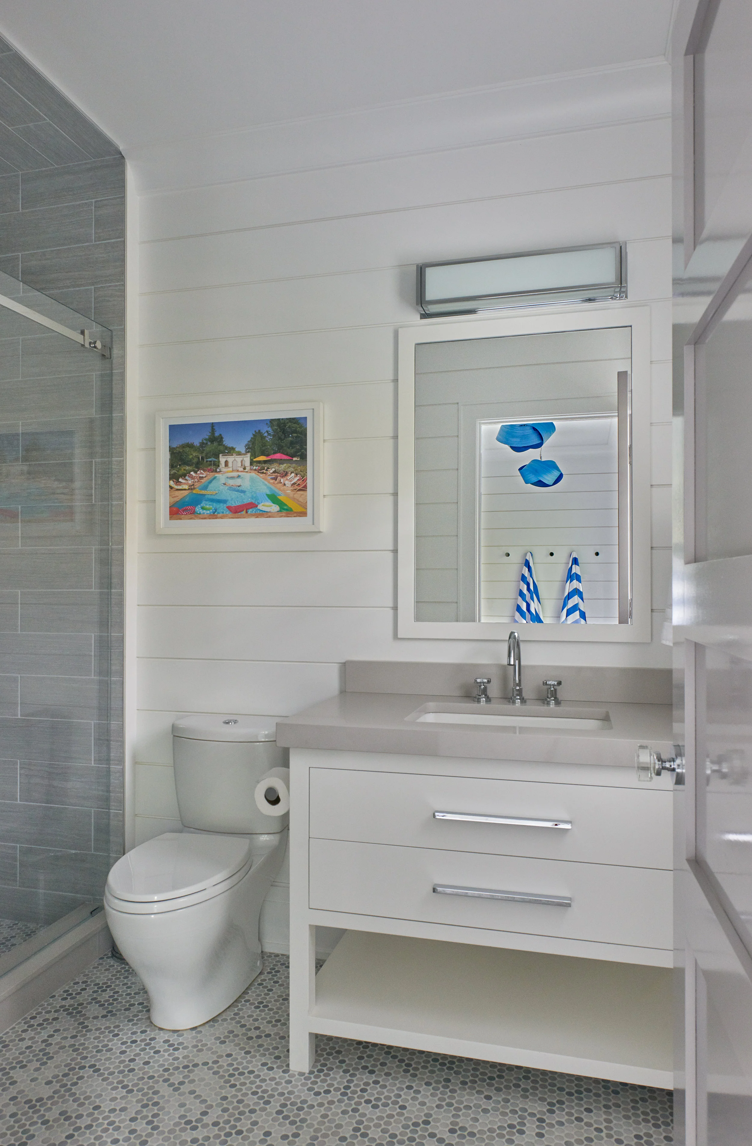 Poolside bathroom