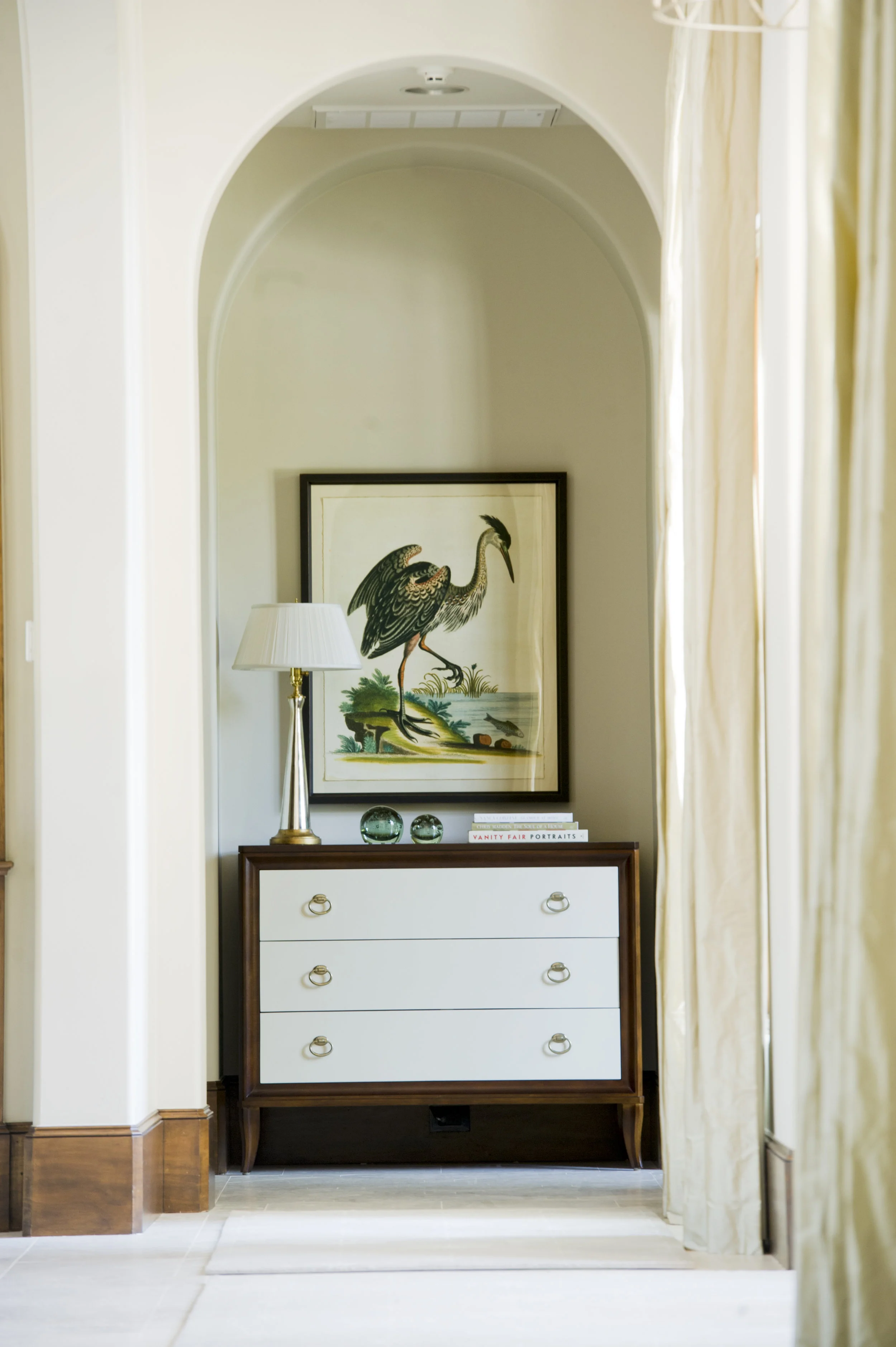 Foyer console and accessories