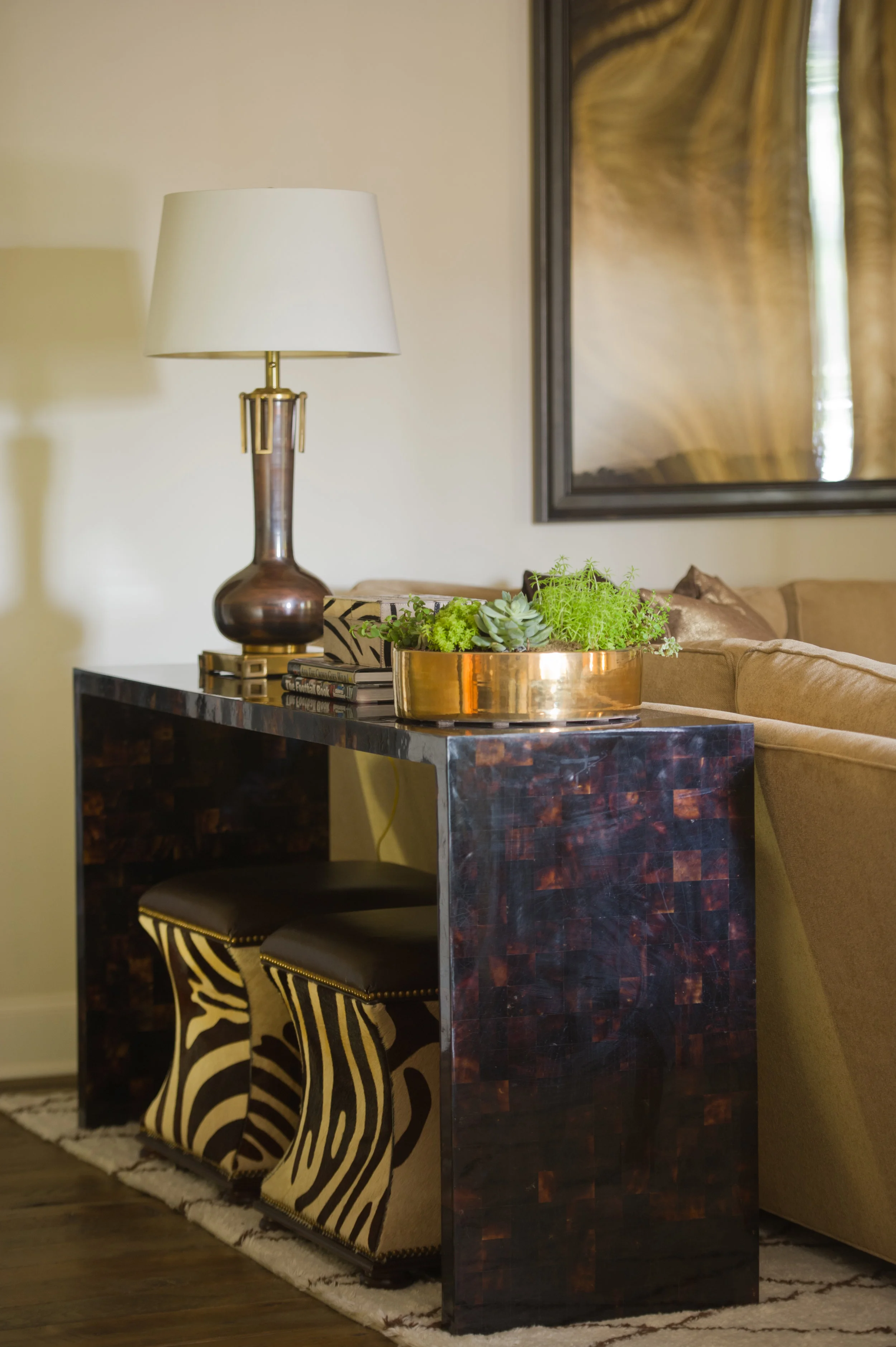 Sofa table and accessories