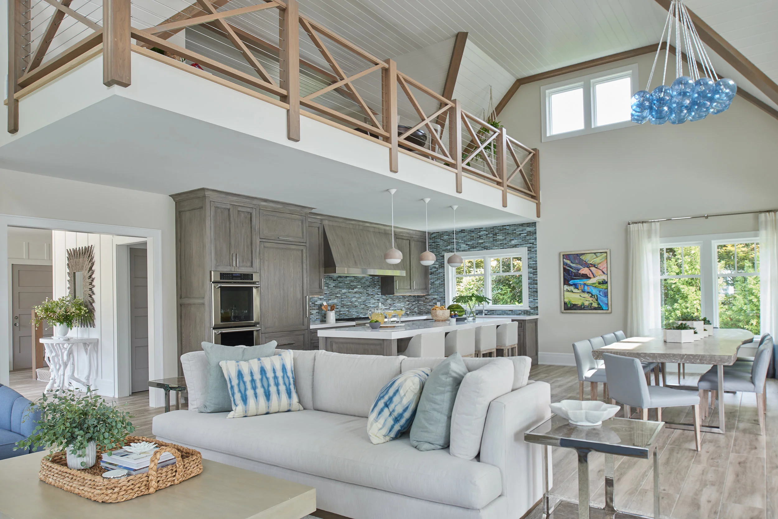 Open Floor plan with cathedral ceiling