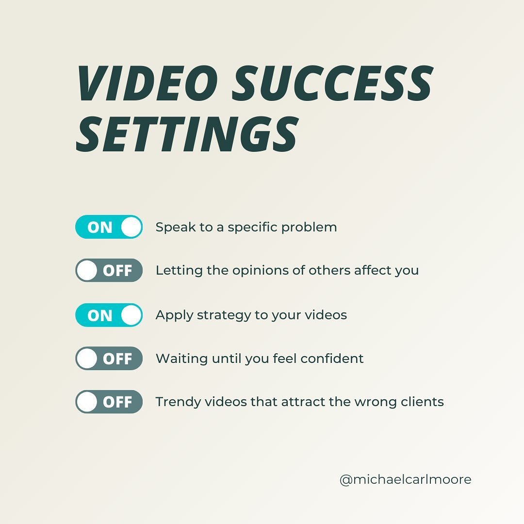 If you&rsquo;re still not attracting ready-to-buy clients with your content, make sure to check your settings.

Let me know which one you forgot to switch on/off 👇🏽

btw..my free Masterclass will show you exactly how to attract new clients with vid