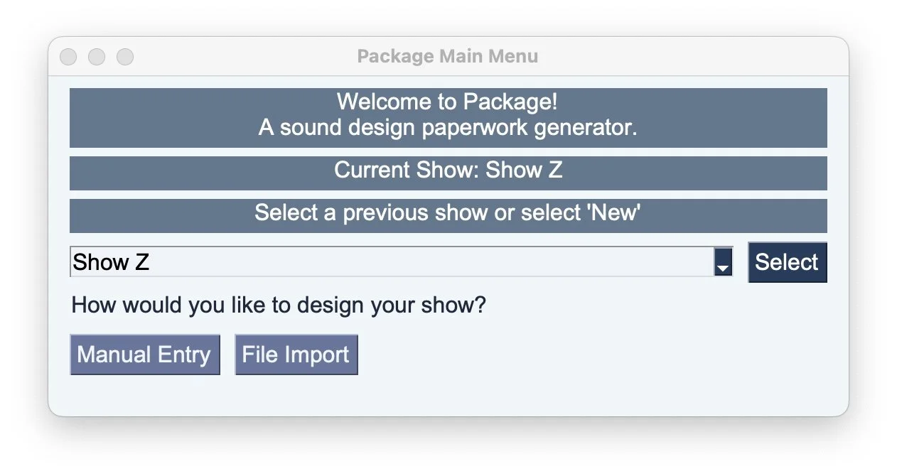 Feature Update #1: Show Select and CSV File Import