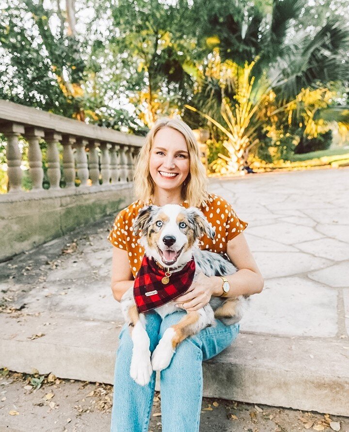 Bri here!⁠
⁠
I&rsquo;ve got an incurable wanderlust and love soaking up the sunshine.⁠
⁠
On any given day, you&rsquo;ll most likely catch me redecorating (shocker, I know 😅), podcast on in the background, and hanging with my furry sidekick.⁠
⁠
Your 