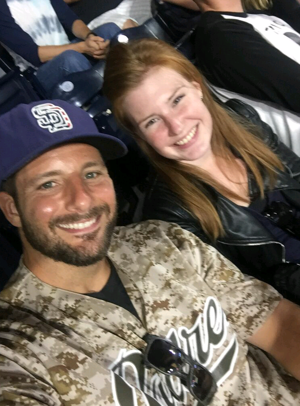 First photo we ever took together; summer 2016; Padres Game in San Diego. 