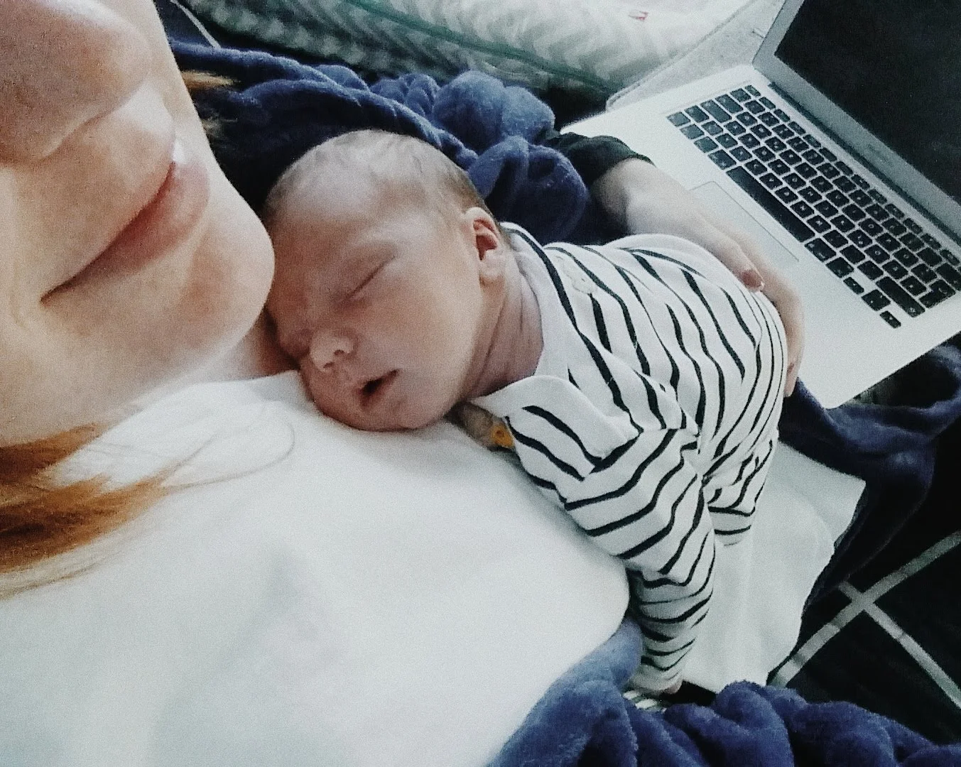 What work life looks like some days. I call it: the creative baby chaos. Fitting.