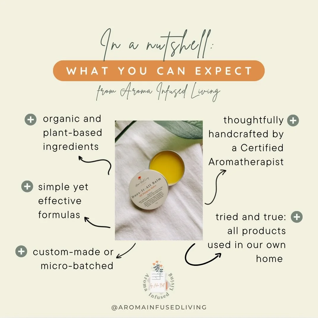 4th Anniversary of Aroma Infused Living 🌿 

Reflecting back on the last four years, this little shop of mine has come a long way.

I had just had our second son months before I became a Certified Aromatherapist through the School for Aromatic Studie