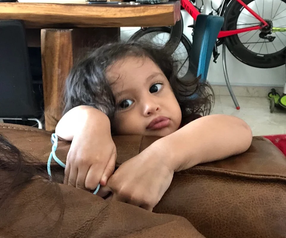 In her words "No smile mama. I don't like to smile."