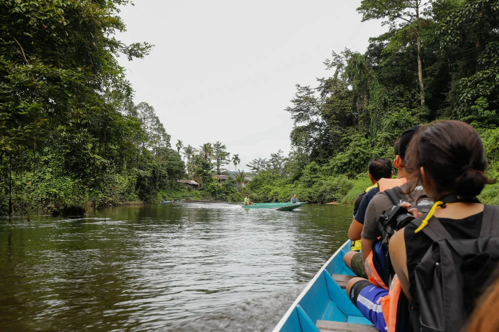 Part of the experience includes longboat rides into the national park.