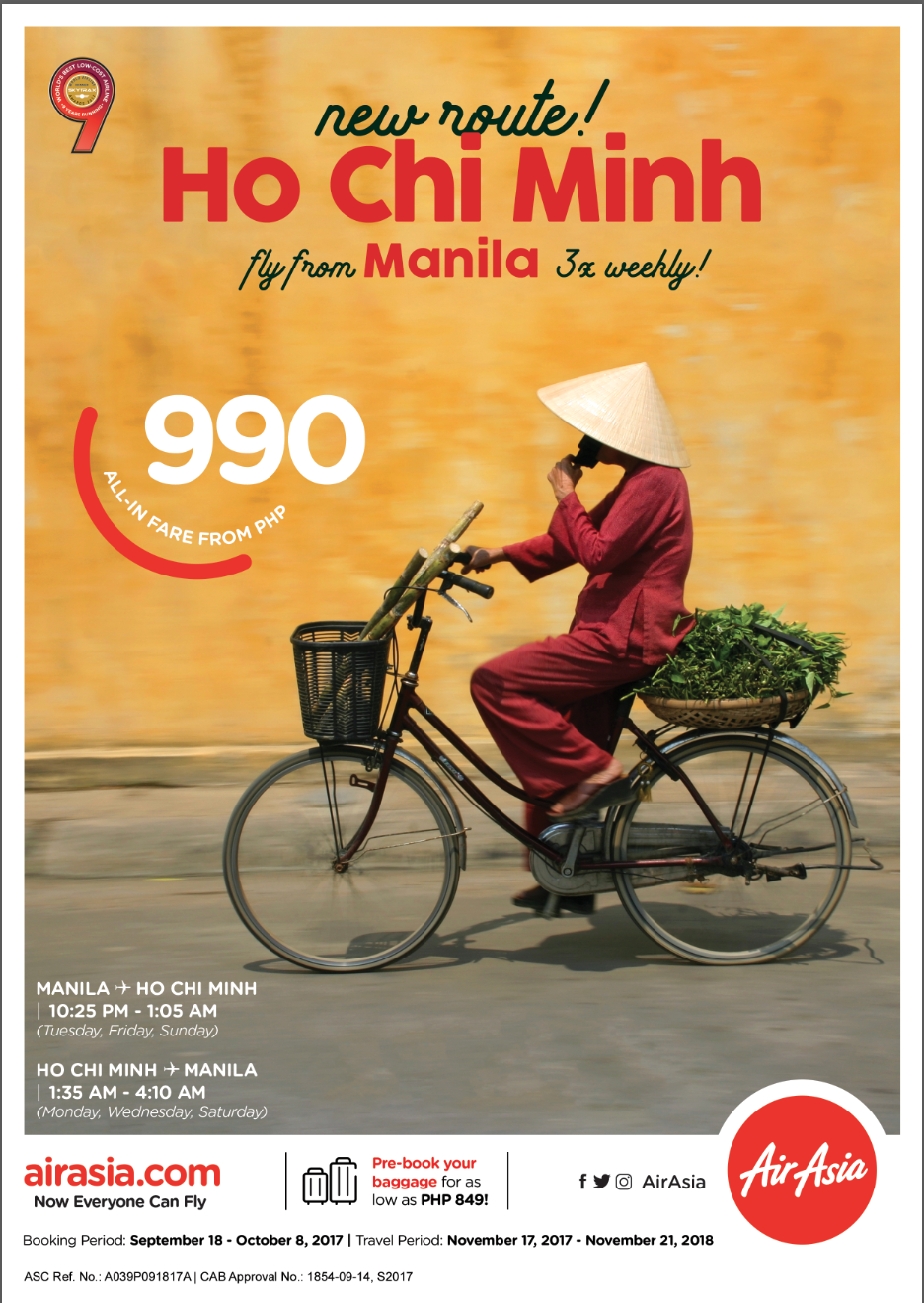 AirAsia to fly Manila-Ho Chi Minh City in November