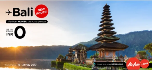 AirAsia X offers free seats to Bali from Mumbai