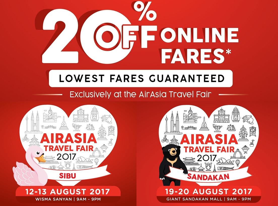 AirAsia Travel Fair bakal dianjurkan di Sibu dan Sandakan!