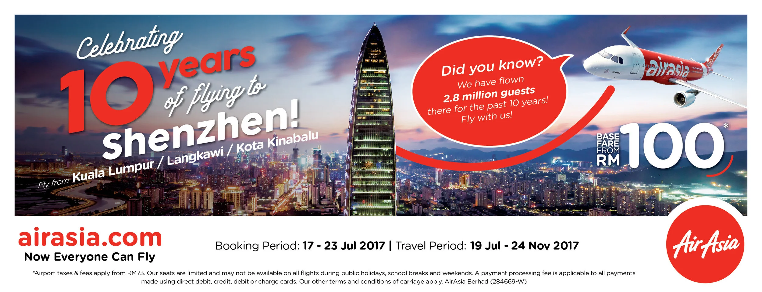 AirAsia Juara Dunia Menghubungkan Shenzhen kepada Dunia
