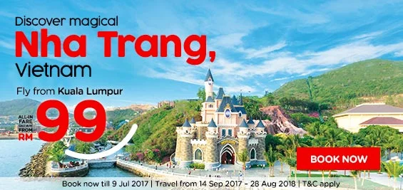 AirAsia Perkenal Laluan Baharu ke Nha Trang, Vietnam