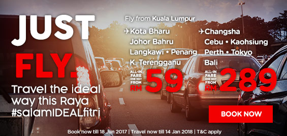 Perjalanan musim perayaan lebih ideal dengan AirAsia