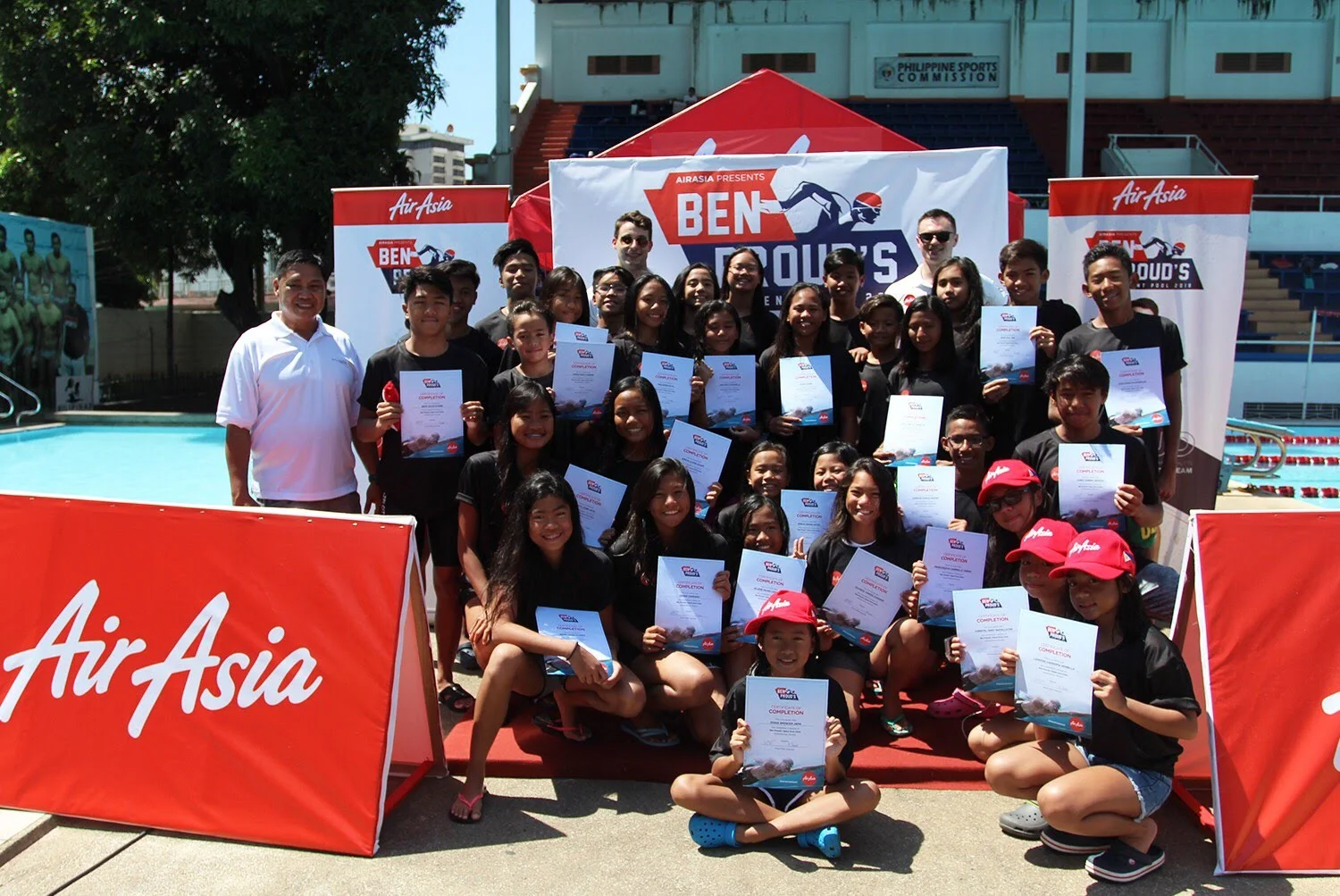 AirAsia brings Olympians to train young Filipino swimming talents