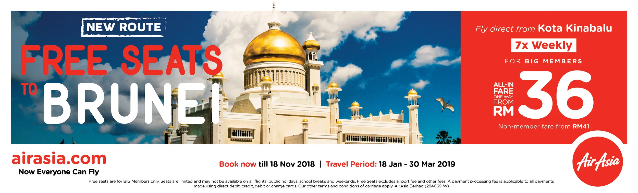  AirAsia to boost connectivity from Kota Kinabalu with daily flights to Bandar Seri Begawan