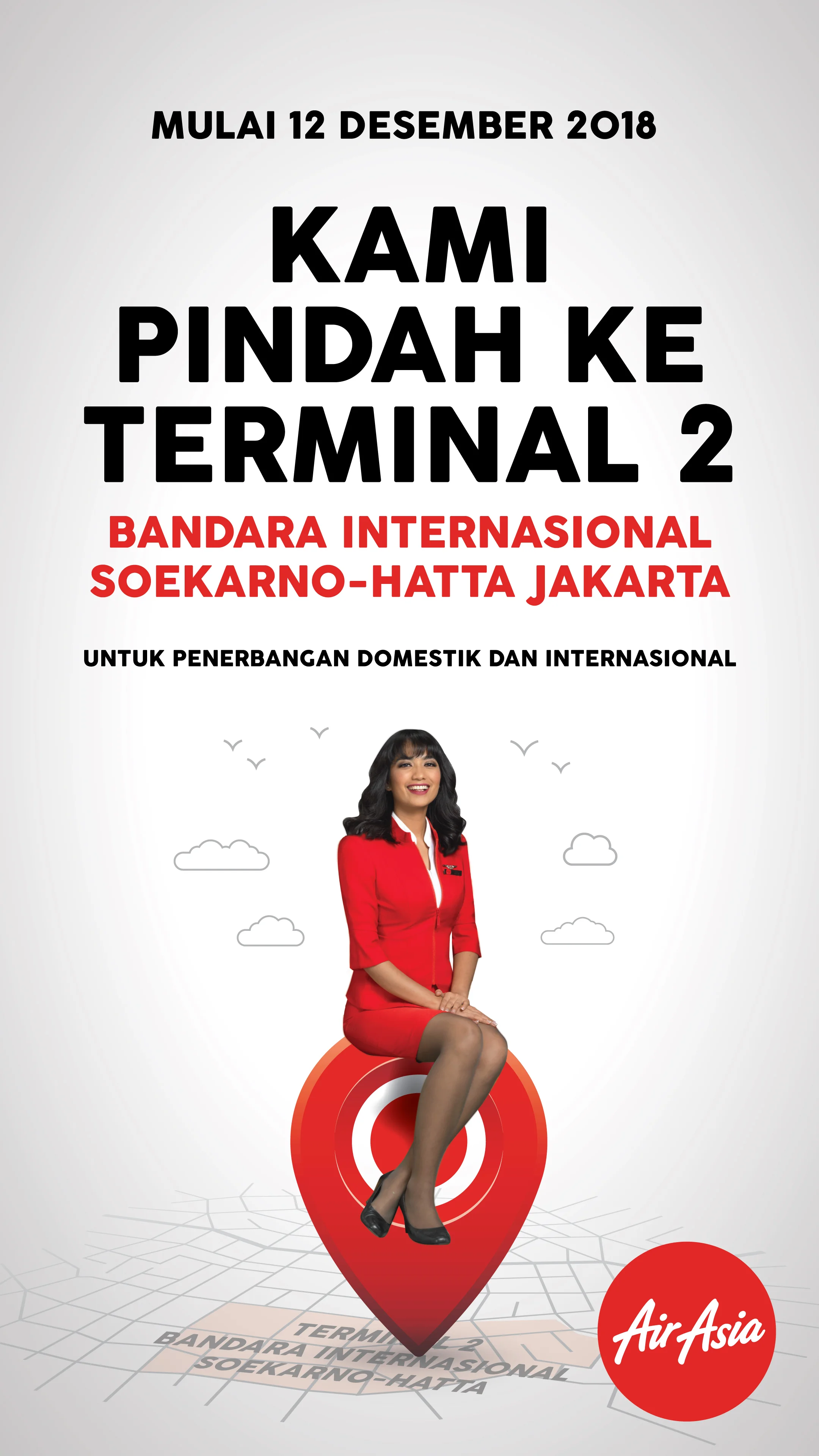 AirAsia akan pindahkan penerbangan internasional di Jakarta  ke Terminal 2 Bandara Internasional Soekarno-Hatta 