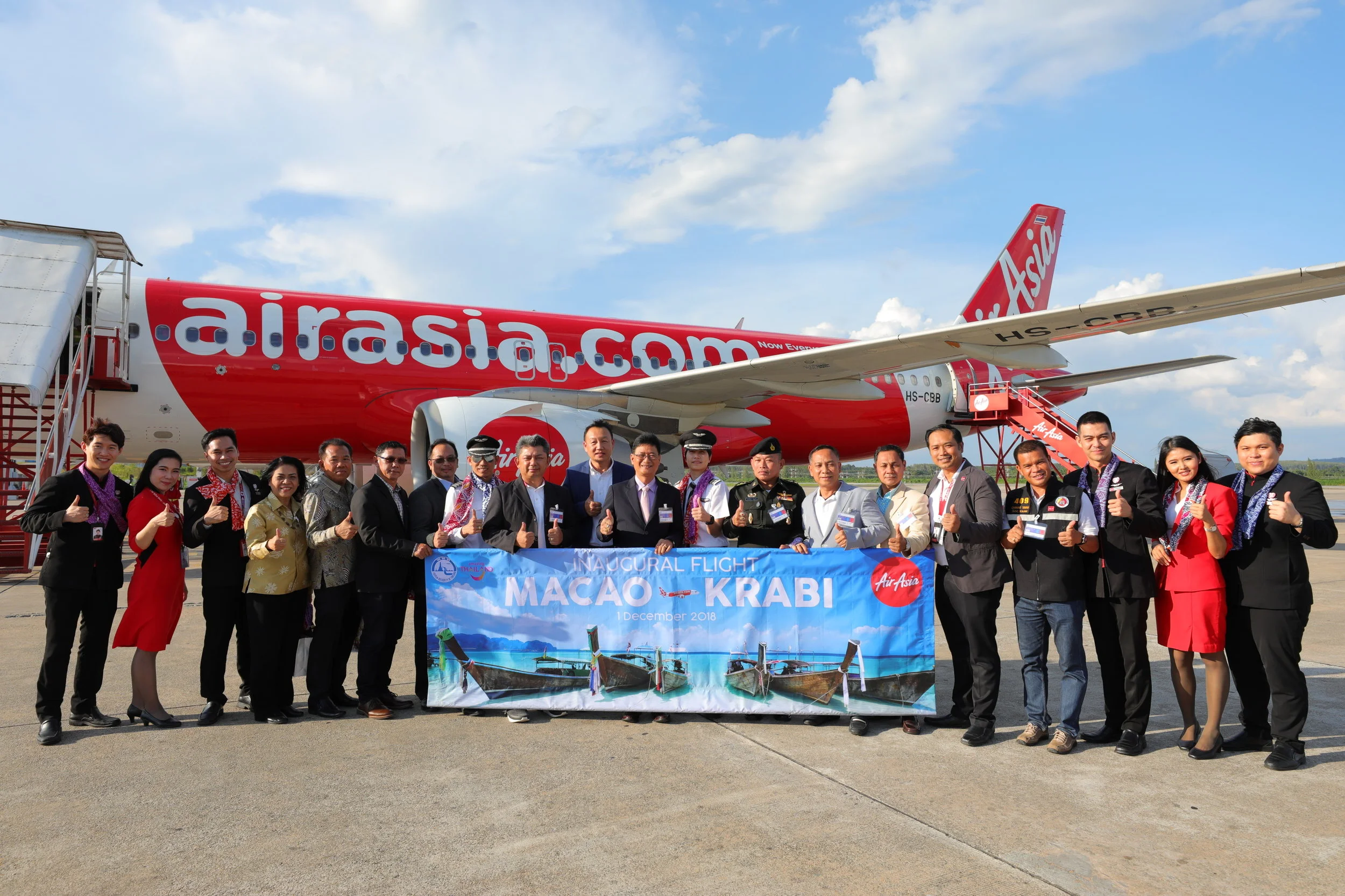 แอร์เอเชียเริ่มให้บริการเที่ยวบิน “มาเก๊า – กระบี่” เชิญชวนเที่ยวกระบี่ พร้อมพิธีต้อนรับเที่ยวบินปฐมฤกษ์อย่างอบอุ่น