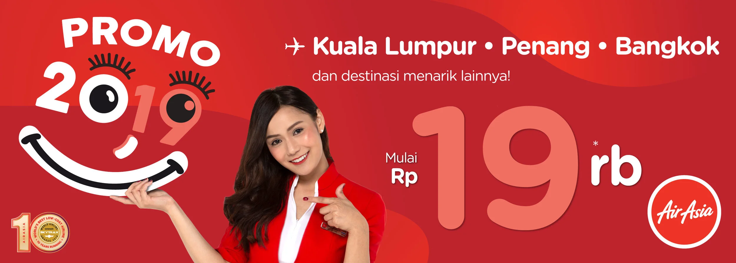 Sambut tahun 2019 dengan 1,9 juta kursi promo dari AirAsia