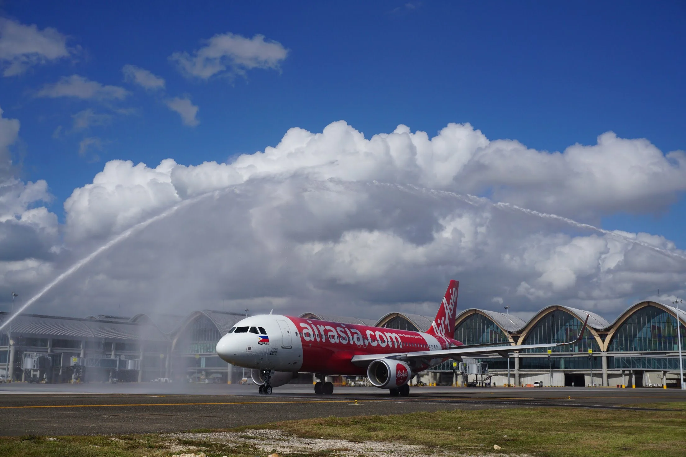 AirAsia Now Flies from Cebu to Macau - Mactan Cebu International Airport awash in iconic red for AirAsia’s first flight celebrating Chinese New Year