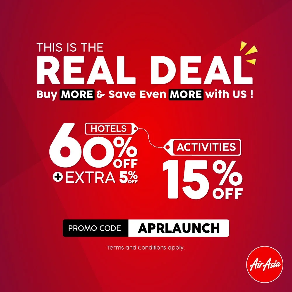 Bukan sahaja penerbangan, anda kini boleh menempah tawaran perjalanan dan gaya hidup di airasia.com