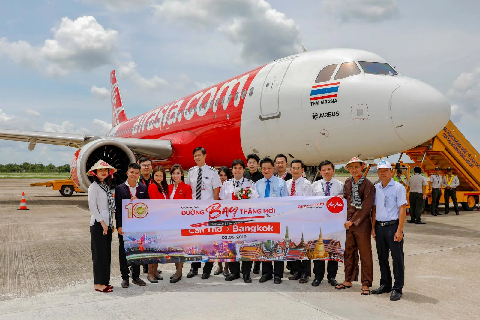 AirAsia khai trương đường bay thẳng từ Cần Thơ đi Bangkok