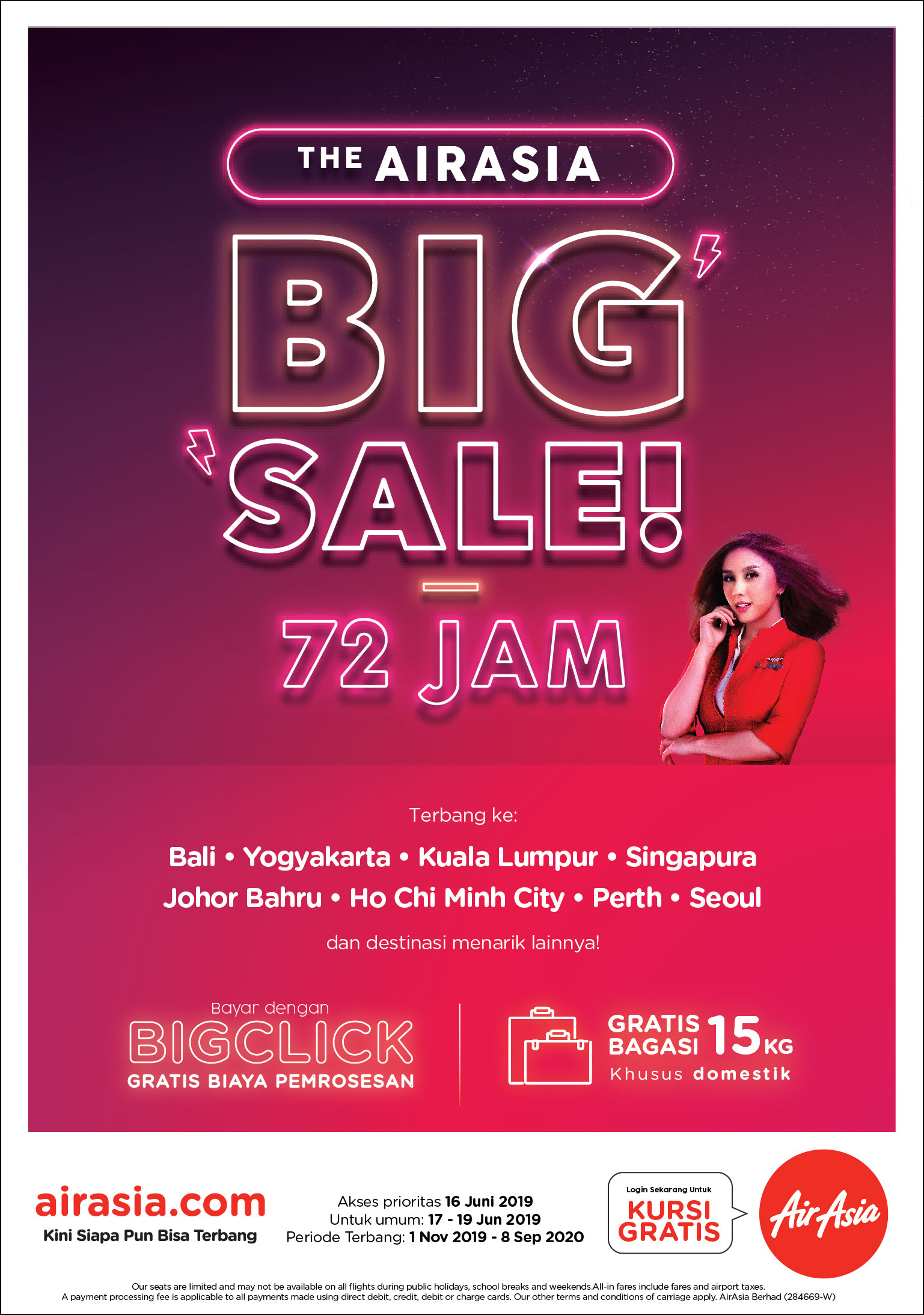 AirAsia BIG Sale tawarkan 5 juta kursi promo