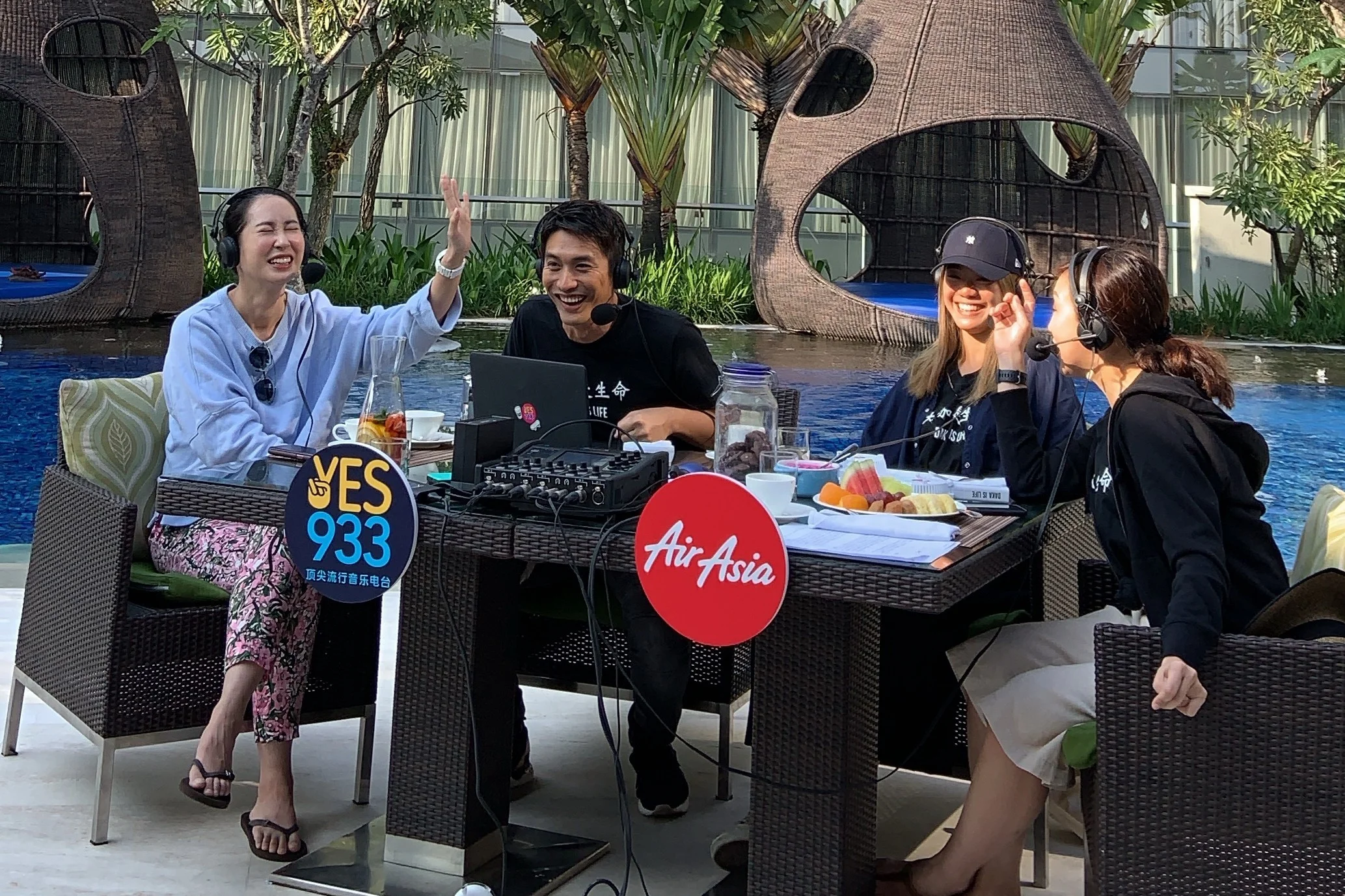 YES 933FM DJs doing a LIVE outdoor broadcast with Paige Chua in Bandung