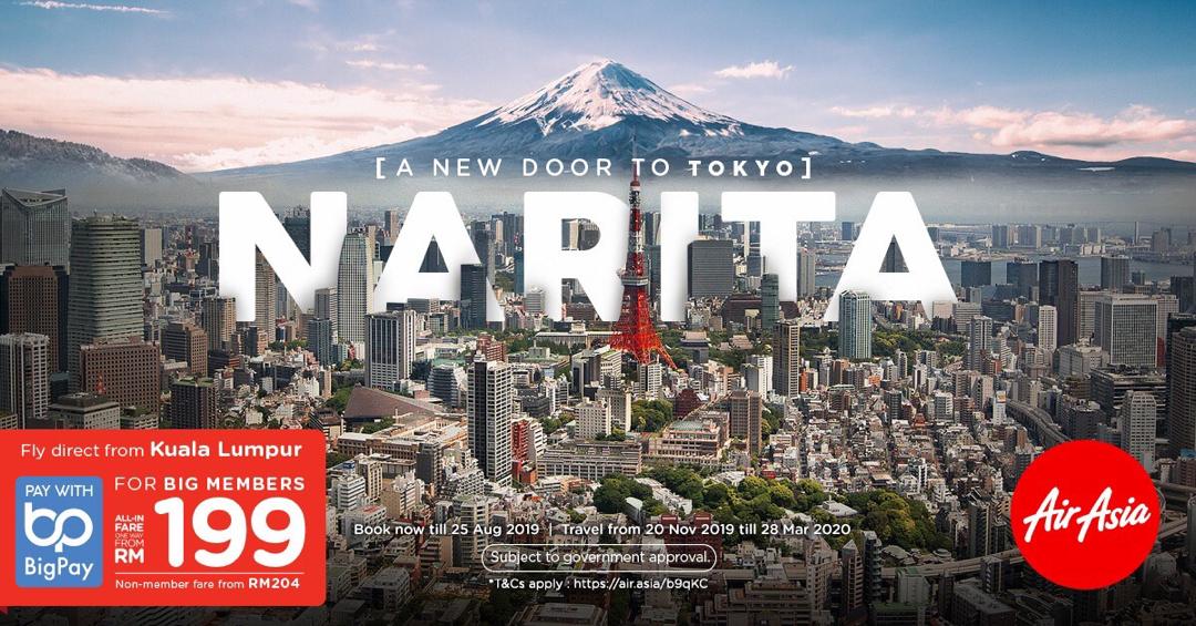  AirAsia To Launch New Route From KL - Tokyo Narita