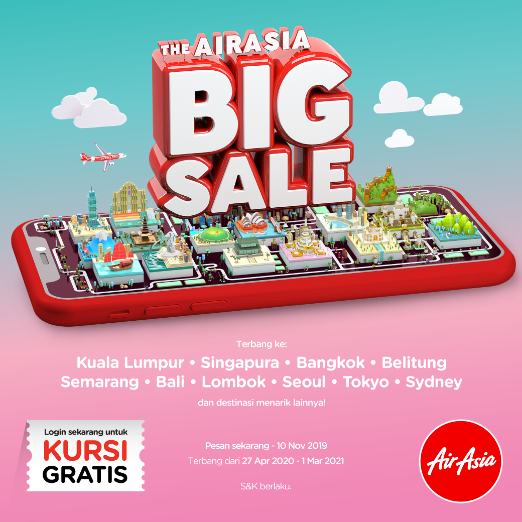 AirAsia tutup tahun 2019 dengan luncurkan BIG Sale