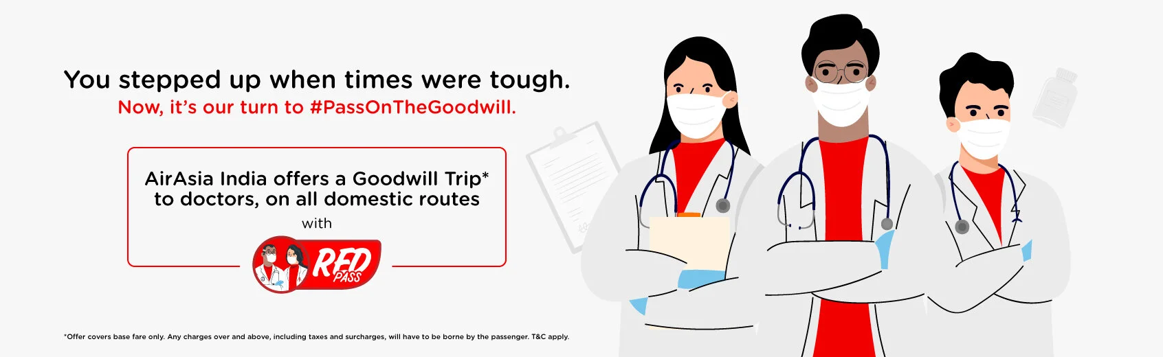 AirAsia India to give Doctors 50,000 seats on AirAsia flights on with its new AirAsia RedPass initiative