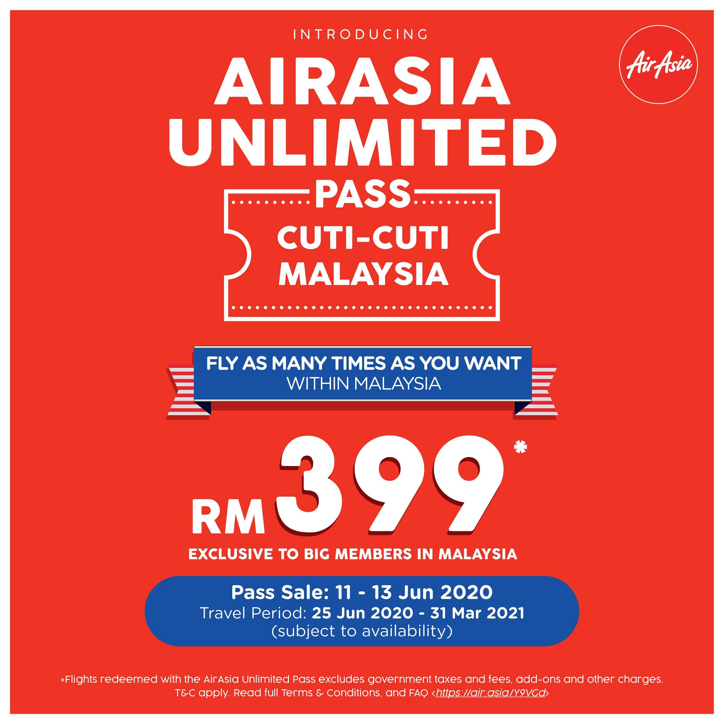 全新AirAsia Unlimited Pass促进国内旅游业复苏
