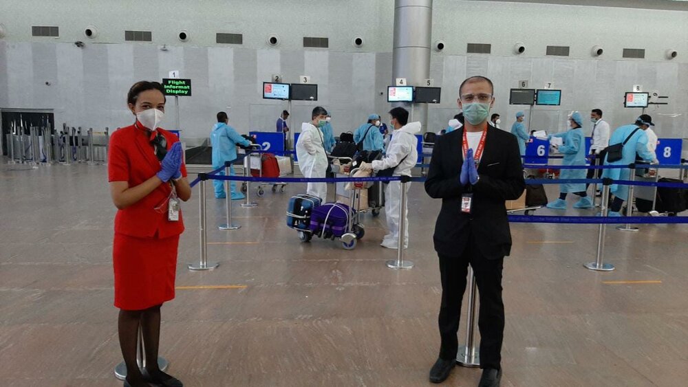  AirAsia Ground and Cabin Crew ready to assist passengers to be repatriated from India to Manila.  