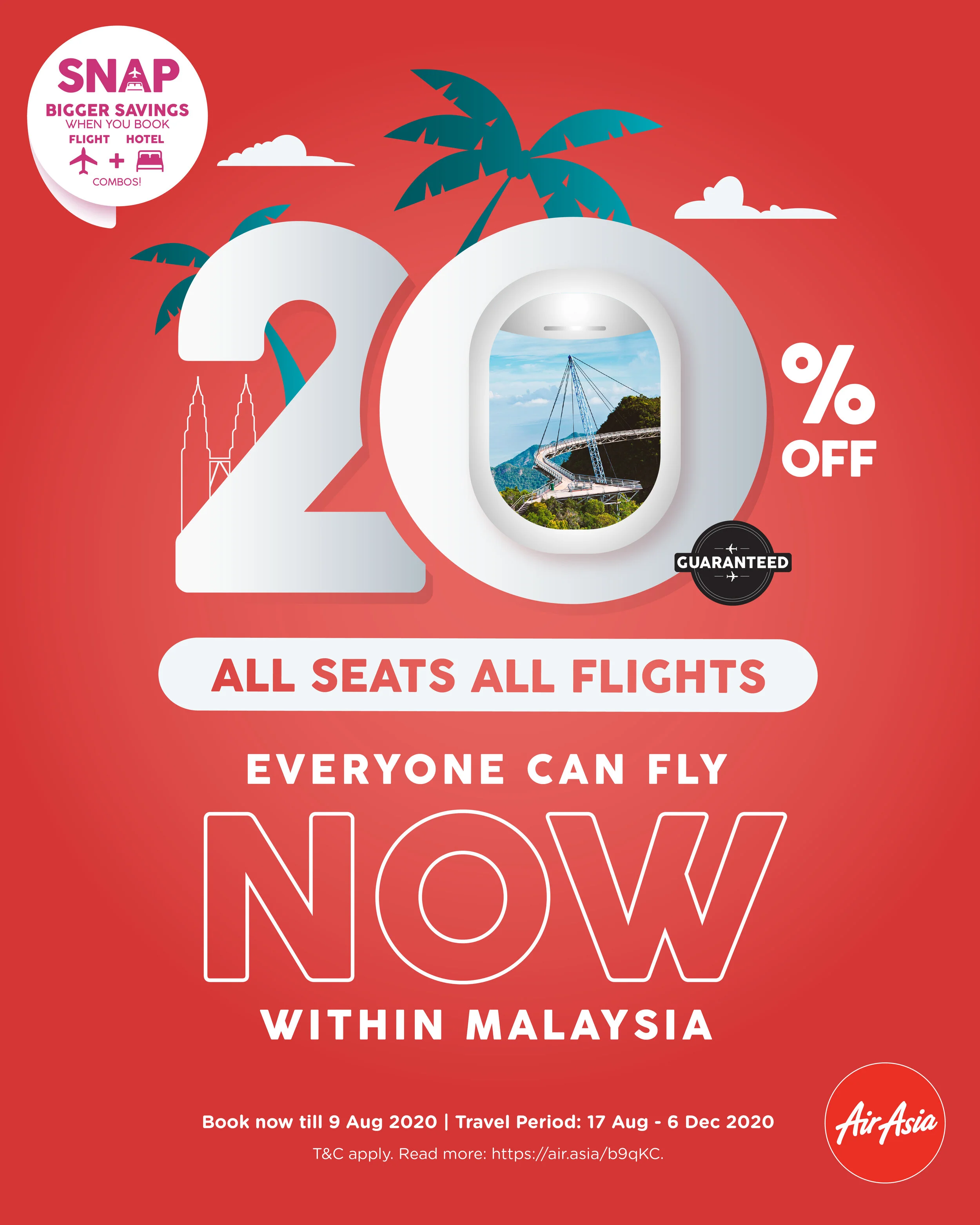 AirAsia tawar diskaun 20% untuk destinasi domestik