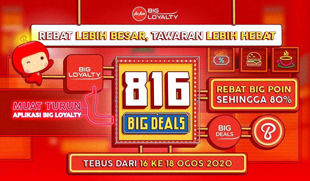 BIG Loyalty tawarkan rebat BIG Poin sehingga 80% dalam Jualan 816 BIG Deals