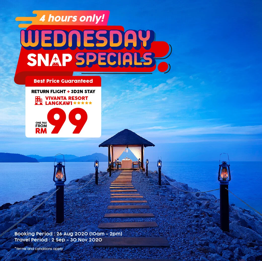 SNAP your luxury getaway holiday with Wednesday SNAP Specials