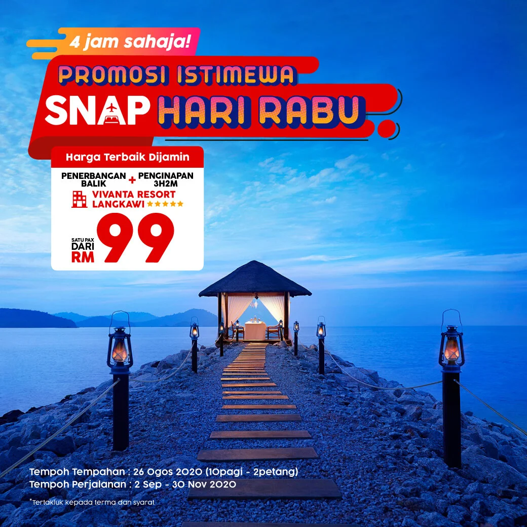 Nikmati percutian mewah dengan Promosi Istimewa SNAP Hari Rabu