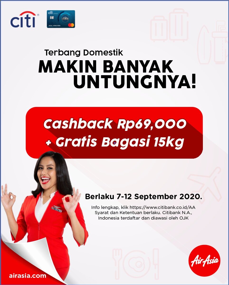 Semarak cashback</em> AirAsia bagi pengguna Kartu Kredit Citi