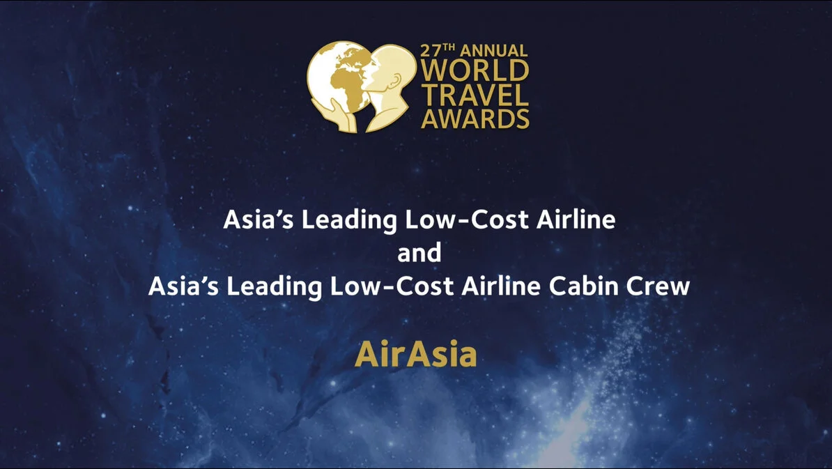 AirAsia dinobatkan Syarikat Penerbangan Tambang Rendah Terkemuka Asia dan Kru Kabin Syarikat Penerbangan Tambang Rendah Terkemuka Asia di World Travel Awards 2020