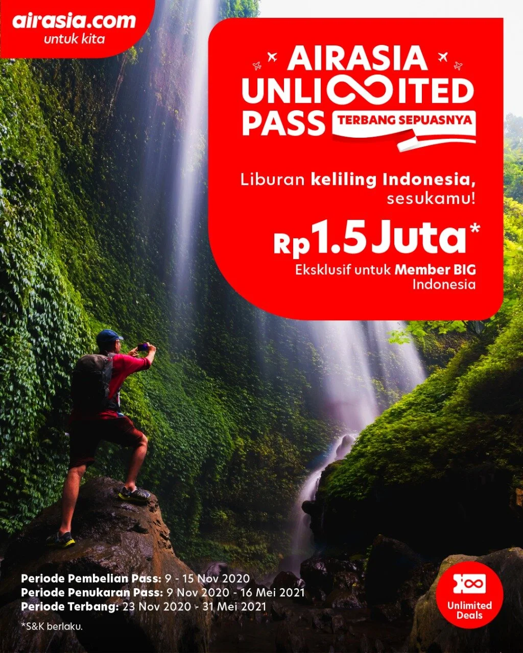 Terbang Sepuasnya Jelajahi Indonesia bersama AirAsia Unlimited Pass