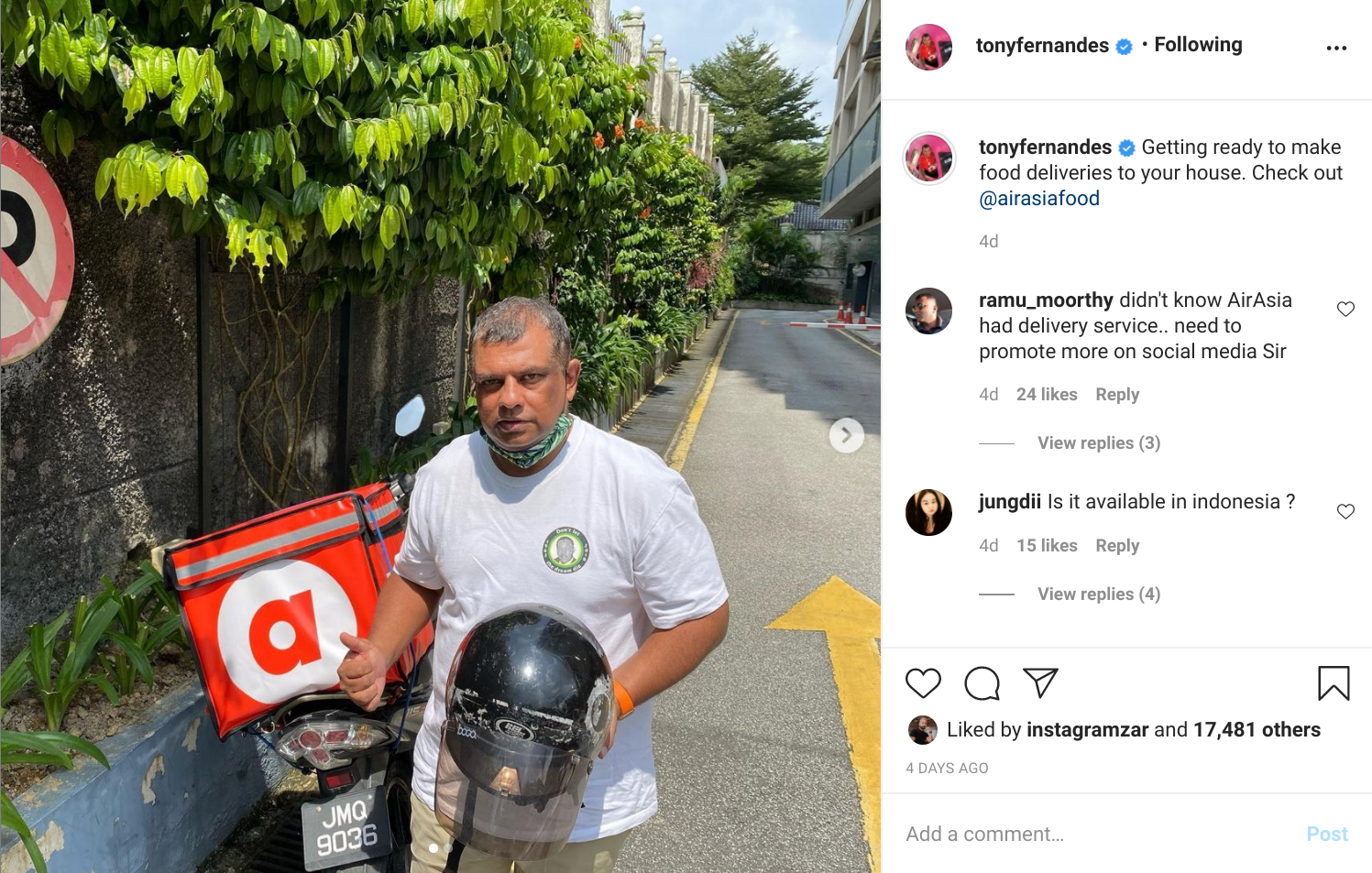 airasia Food pacu perubahan perniagaan penghantaran makanan